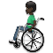 Man in Manual Wheelchair- Dark Skin Tone emoji on LG